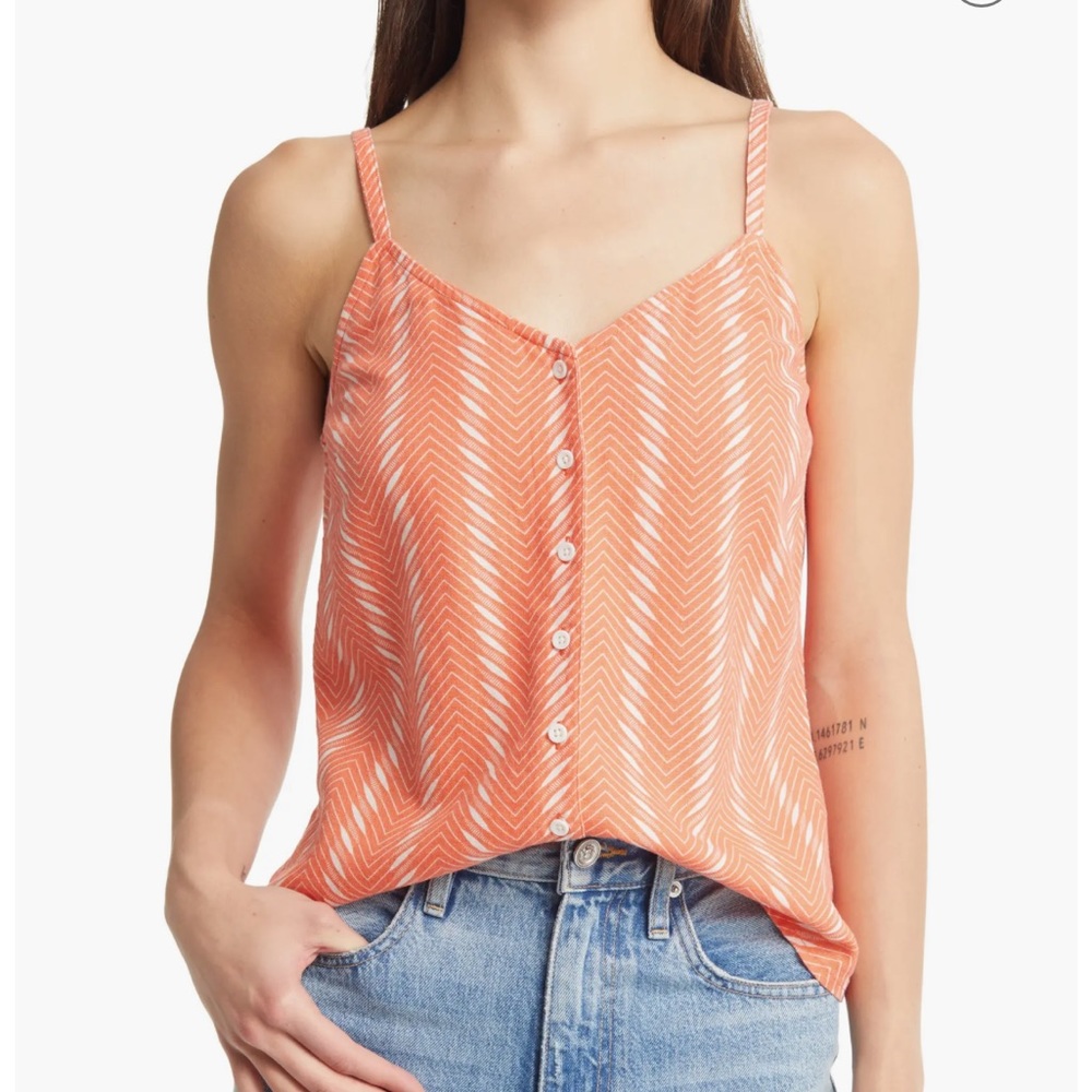 NWOT Button-Up Linen Blend Camisole